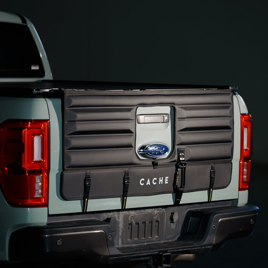 Right side shot of Locking tailgate pad on Ford Ranger