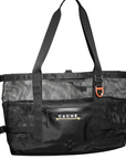 Black and camouflage bag with 'CACHE' logo on a white background